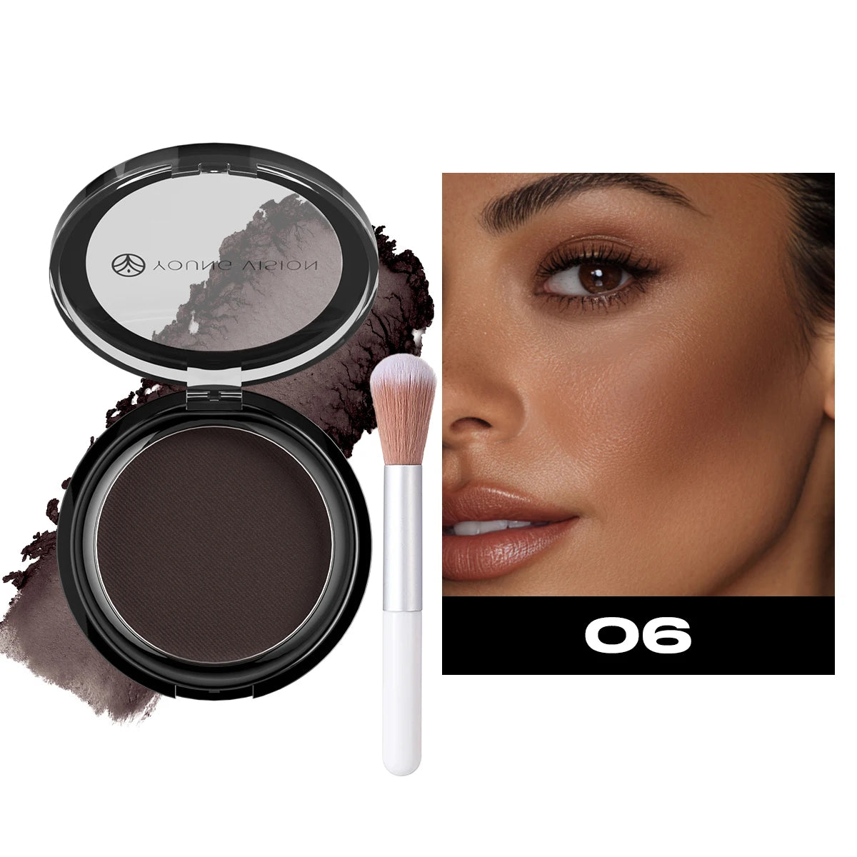 Professional Matte Contour Powder Tray Creates a 3D Facial Contour, with Long-Lasting Bronzing Powder for Setting Makeup