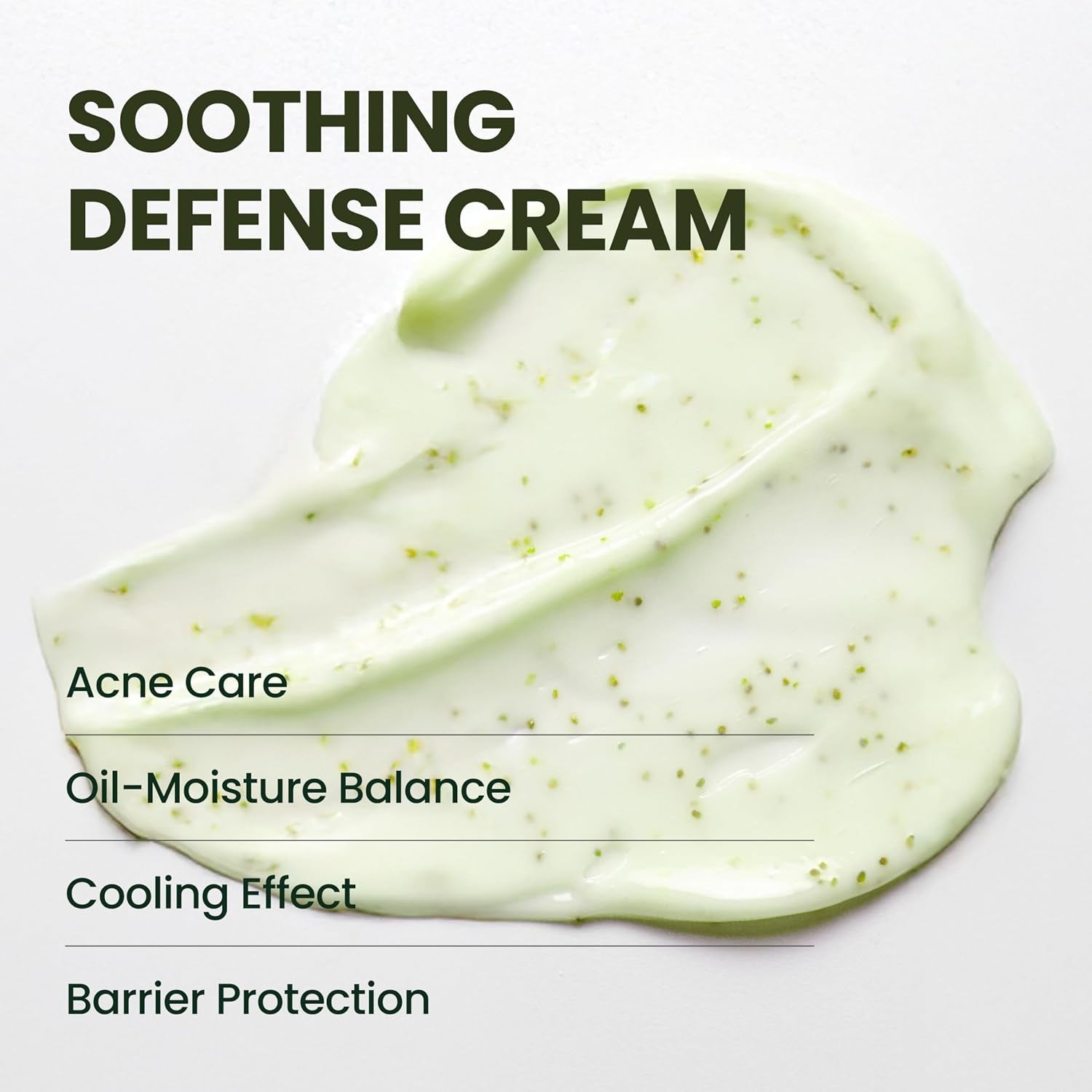 Hycicamue Defence Cream, Calming Korean Moisturizer for Sensitive Skin, Redness Relief, Summer Sebum Control, Lightweight Hydrating, Cica Vegan Mucin Barrier Repair, Face Cream, 1.69 Fl.Oz