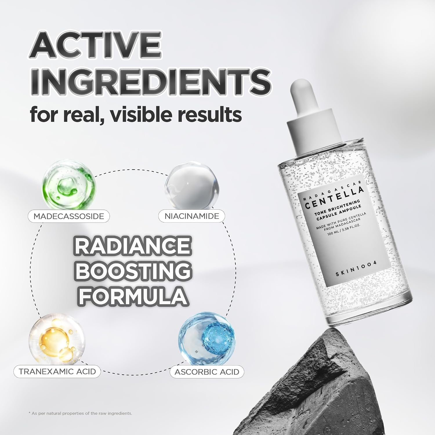 Tone Balancing Capsule Ampoule, Niacinamide & Centella Serum for Face, Korean Hydrating Facial Serum for Unevne Skin Tone with Tranexamic Acid, Korean Skin Care, 3.38 Fl.Oz / 100Ml