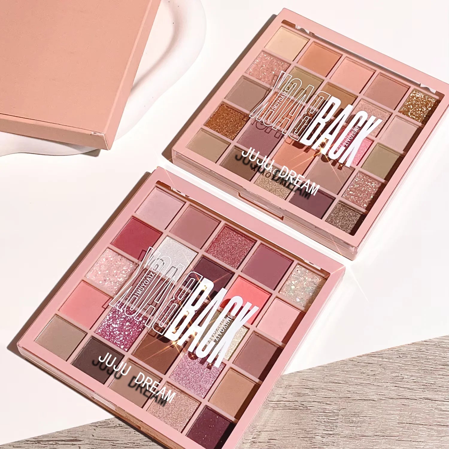 25-Color Eye Shadow Tray, Oatmeal Milk Tea Tray, Sparkling Powder, Pearl Sequins, Gentle Orange Brown, Affordable Eye Shadow