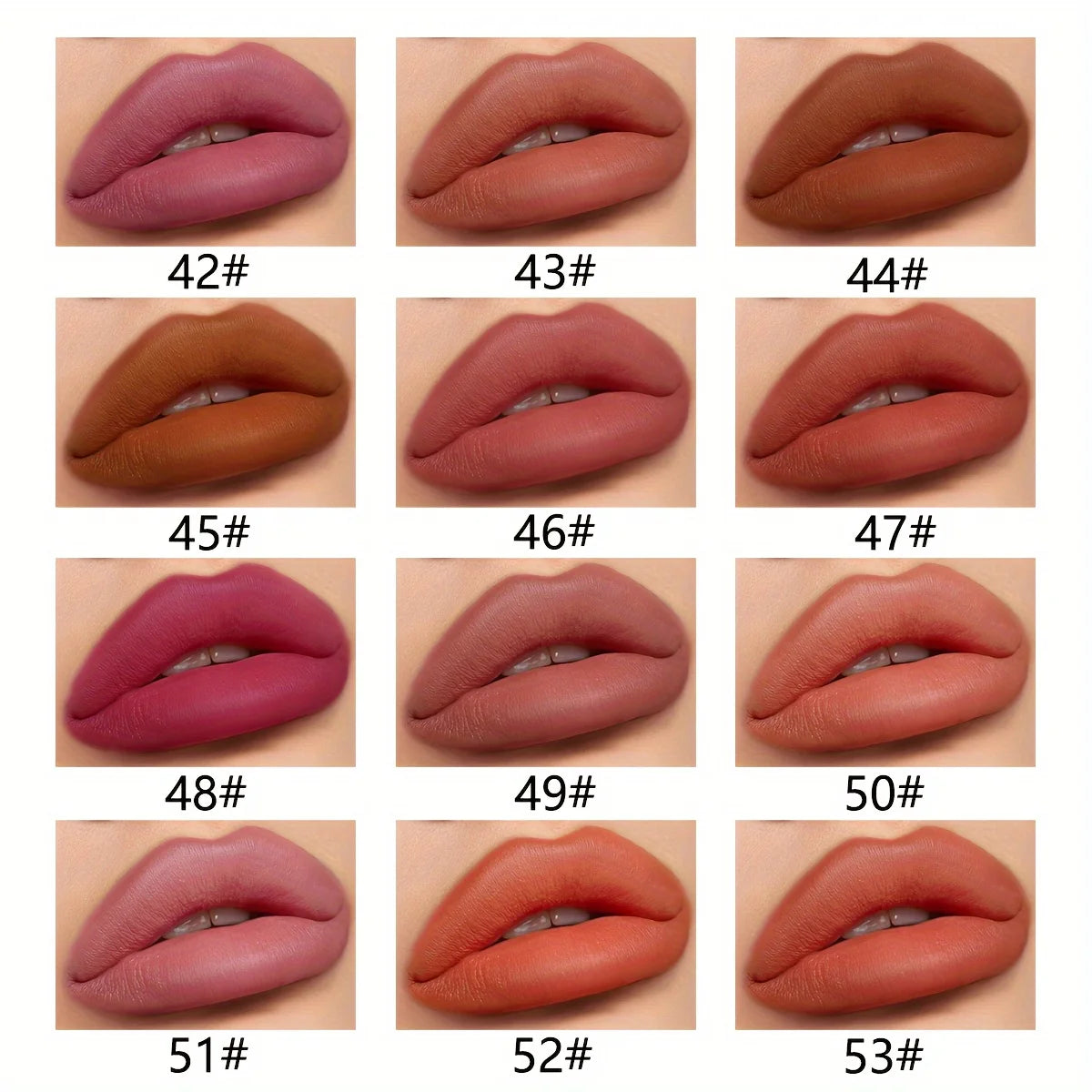 12-Color Lip Liner Matte Lipstick Pencil Long-Lasting Makeup Lip Liner Valentine Gift 12Pcs