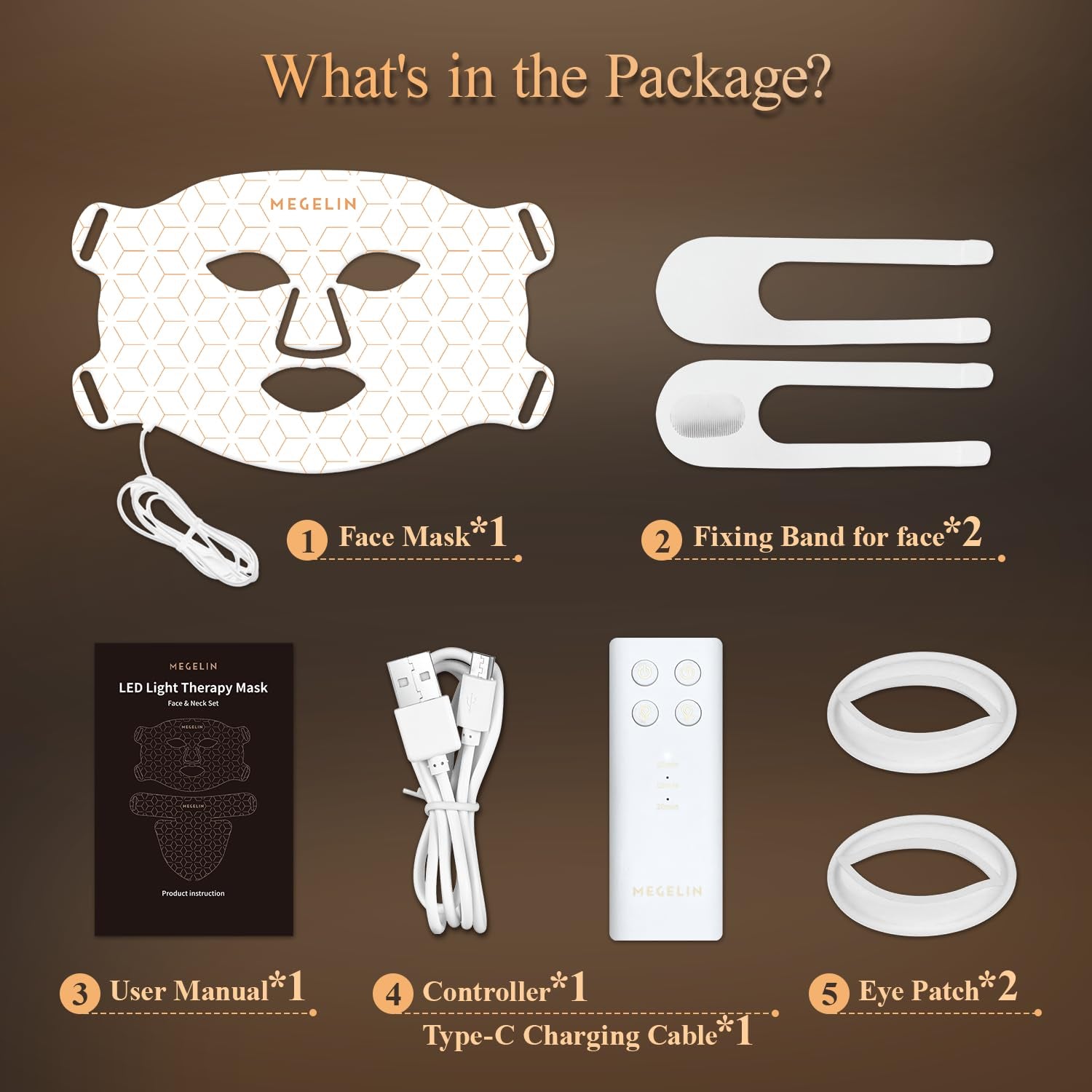 7 Colors Led Light Therapy Facial Mask, Face Light Therapy Mask for Face, Reduce Wrinkles Smooth Skin, Infrared Light Skin Rejuvenation(White)